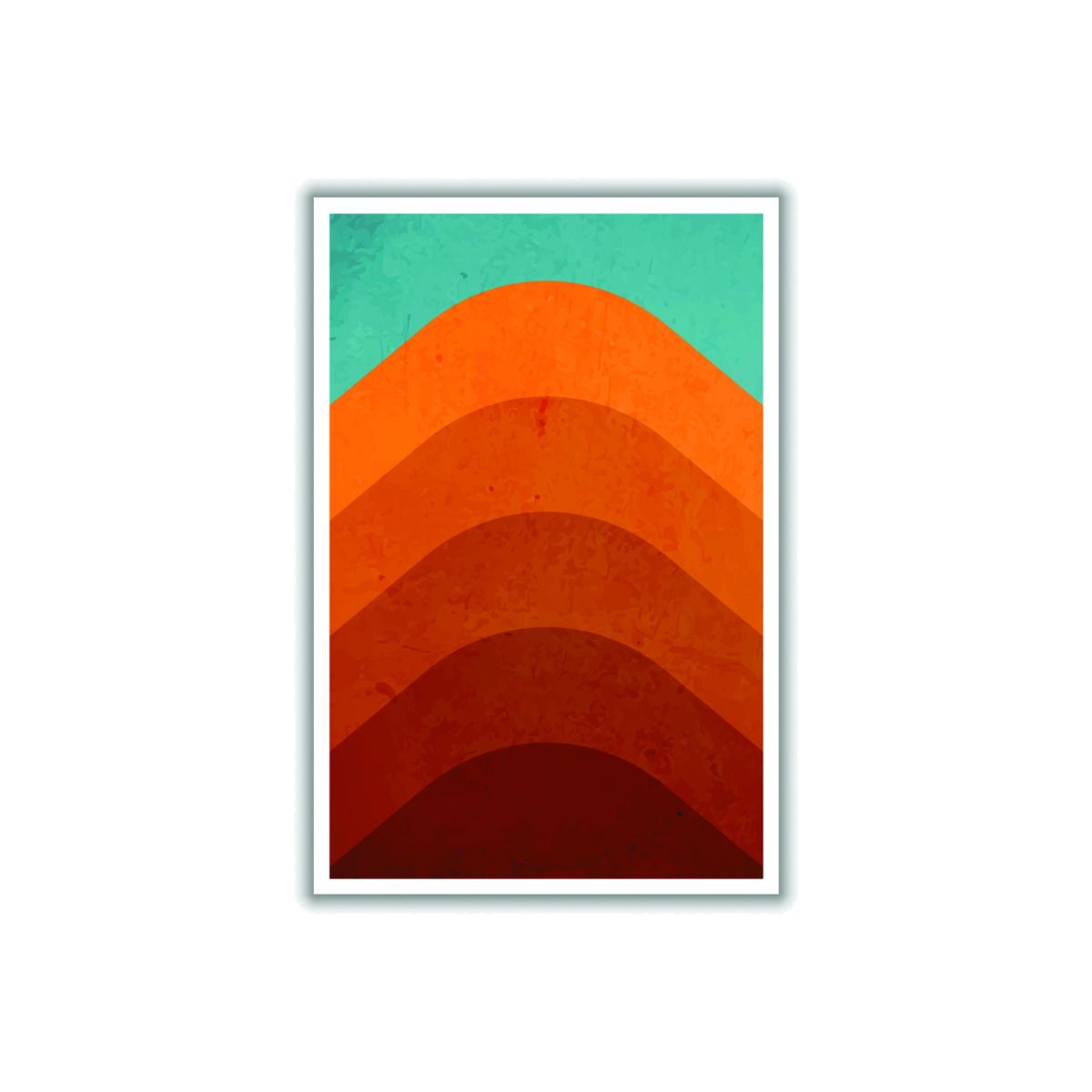 Yellow / Orange Orange Mountain A1 594 X 841Mm Stanley Print House – image 1