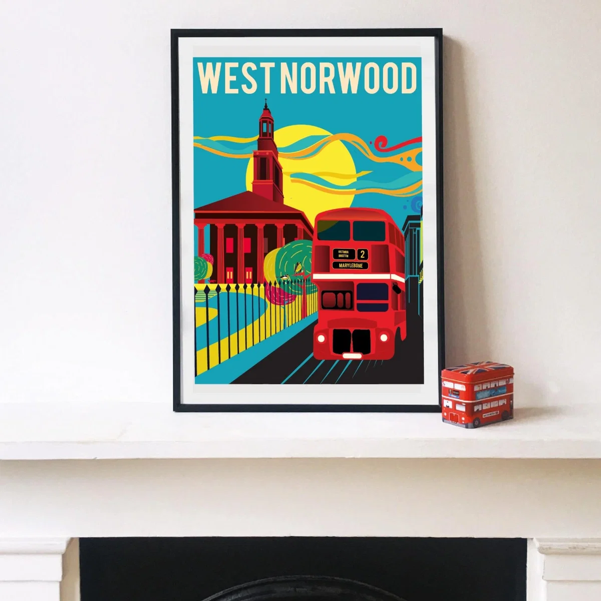 West Norwood London Illustrated Art Print A3 297 X 420Mm Eye for London Prints – image 2