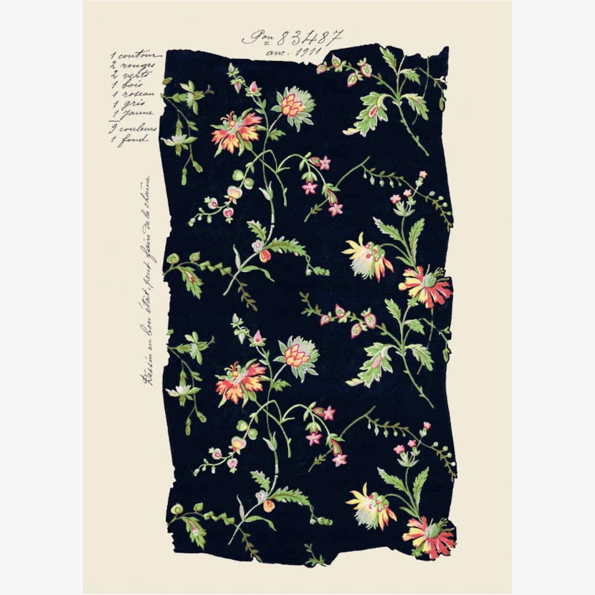 Midnight Blooms - Multicolour Print~Sisters – image 1