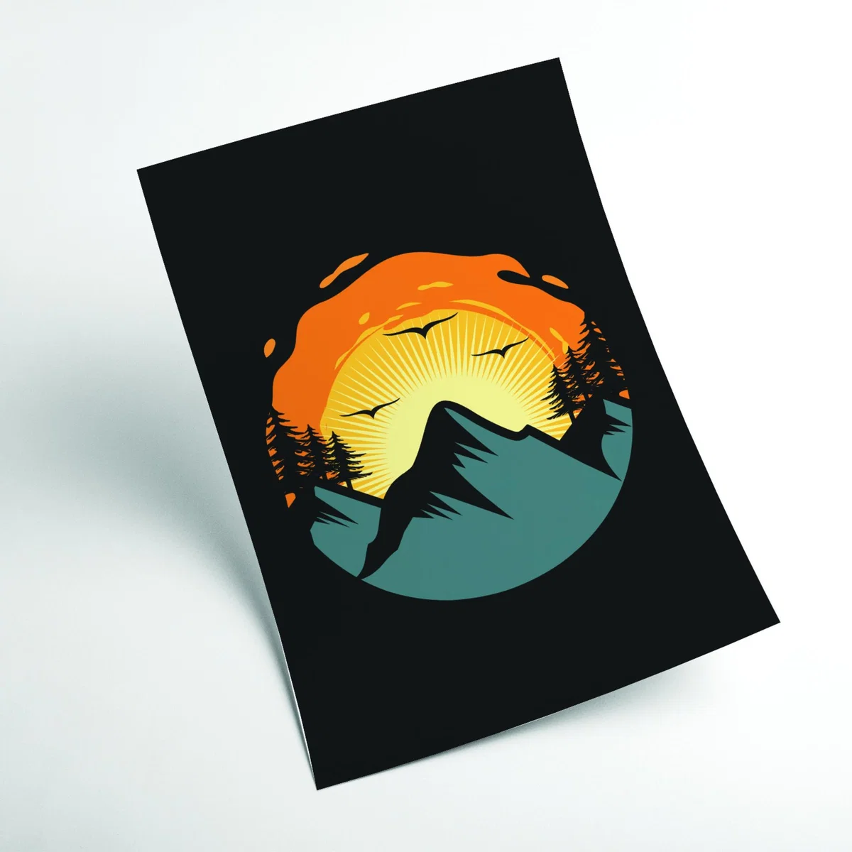 Yellow / Orange Sensets Are For The Birds A4 210 X 297Mm Stanley Print House – image 2