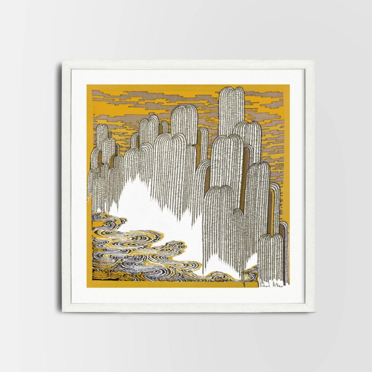 Gold / Yellow / Orange Framed Yellow Zen Design Print Richard Allan London – image 2
