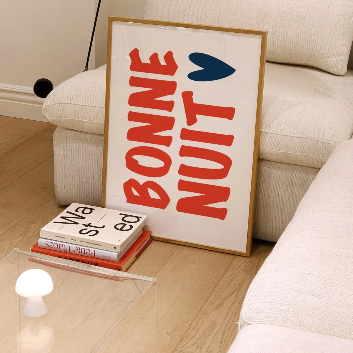 Red / Blue Bonne Nuit French Retro Inspired Giclée Art Print A2 | A2 | 420 X 594Mm | Fanclub – image 5
