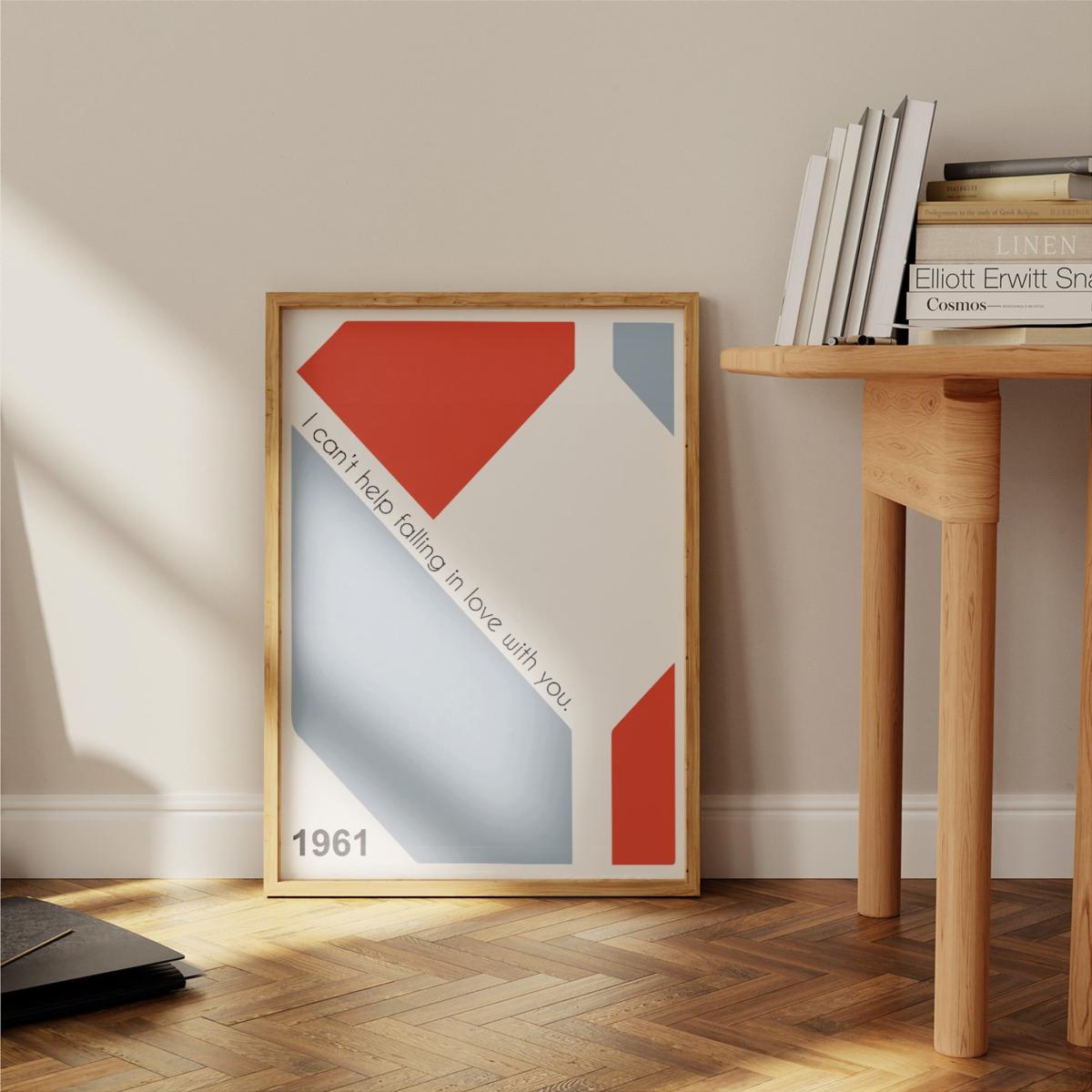 Blue I Can't Help Falling In Love Elvis Presley Retro Music Giclée Art Print A2 Fanclub – image 2