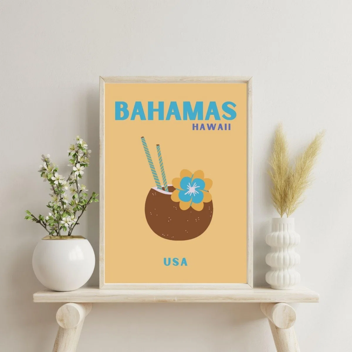 Brown Bahamas Island Bliss Poster | Artchi – image 2