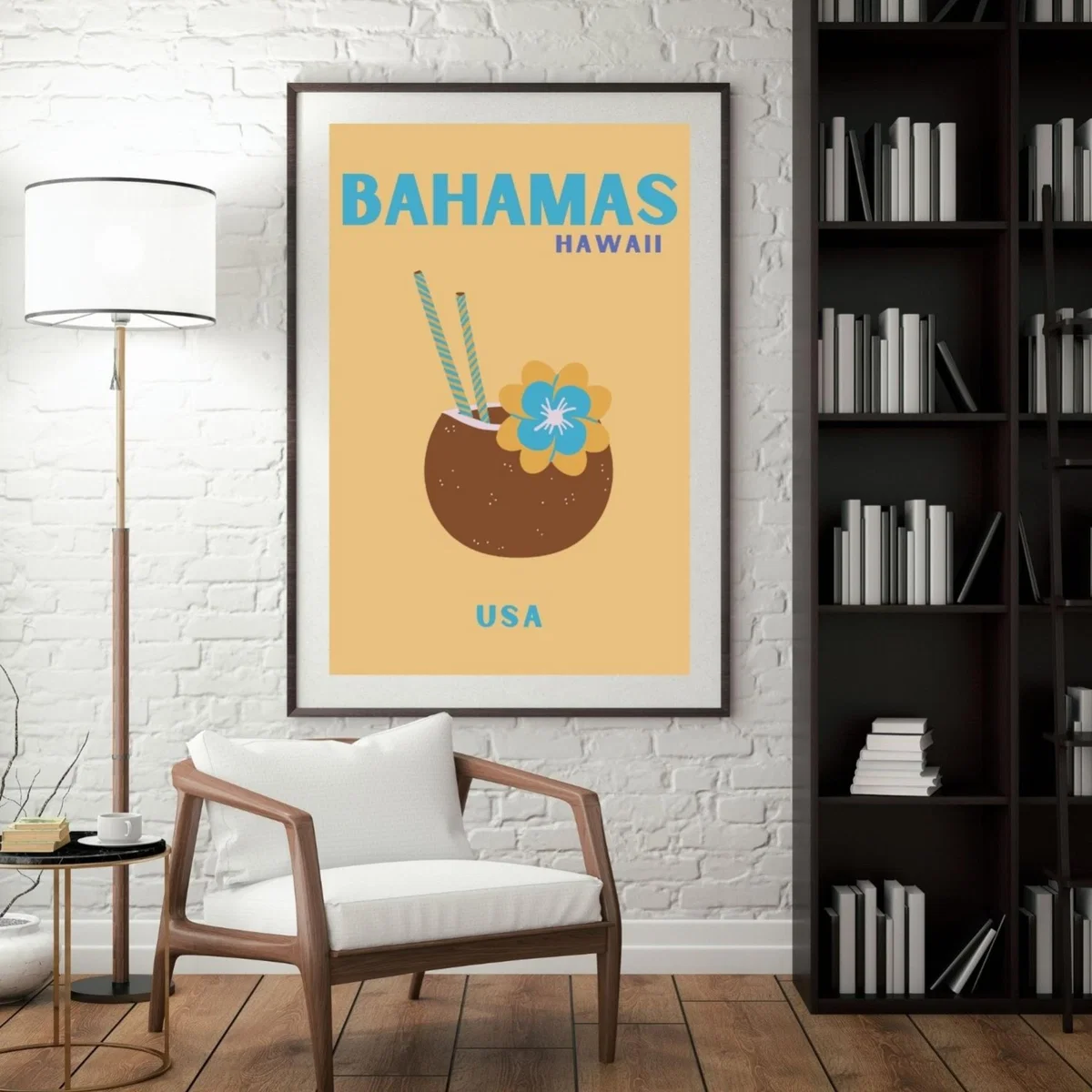Brown Bahamas Island Bliss Poster | Artchi – image 3