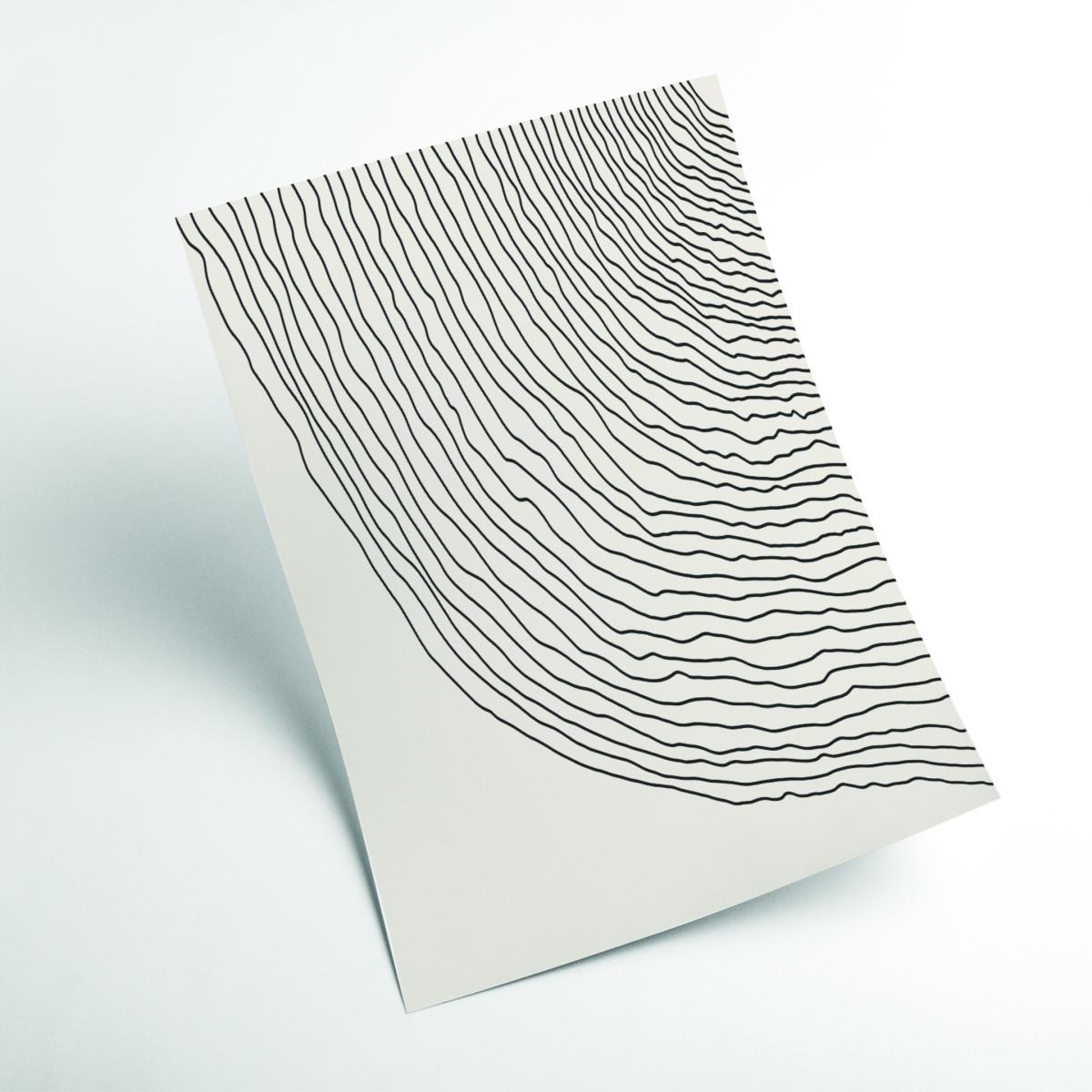 Black Boho Lines Series #6 Large Stanley Print House – image 2