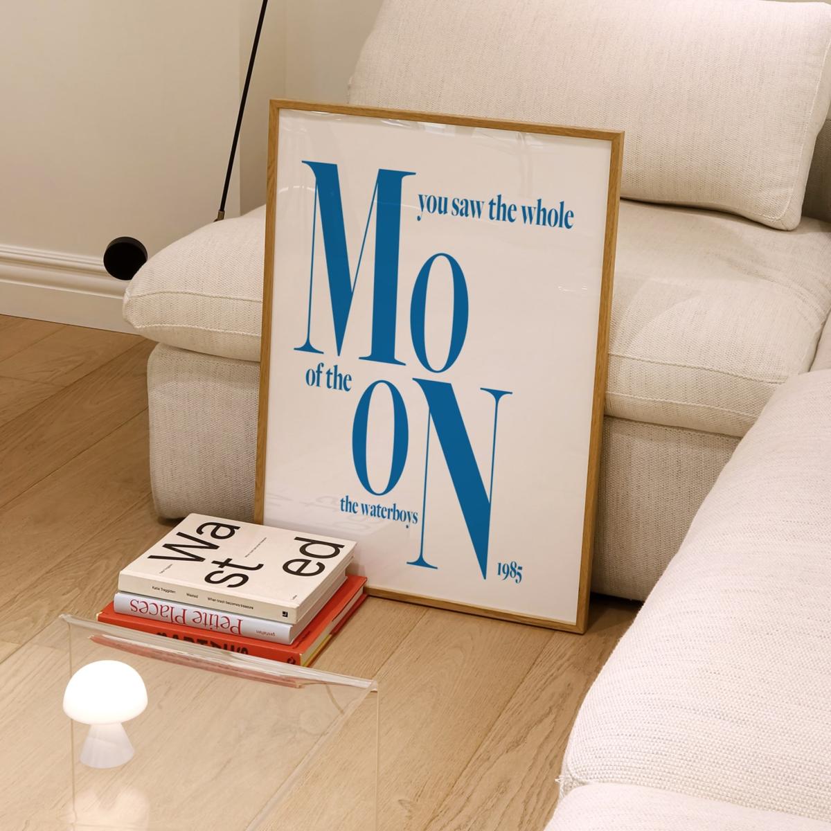 Blue Whole Of The Moon Retro Giclée Art Print A2 Fanclub – image 3