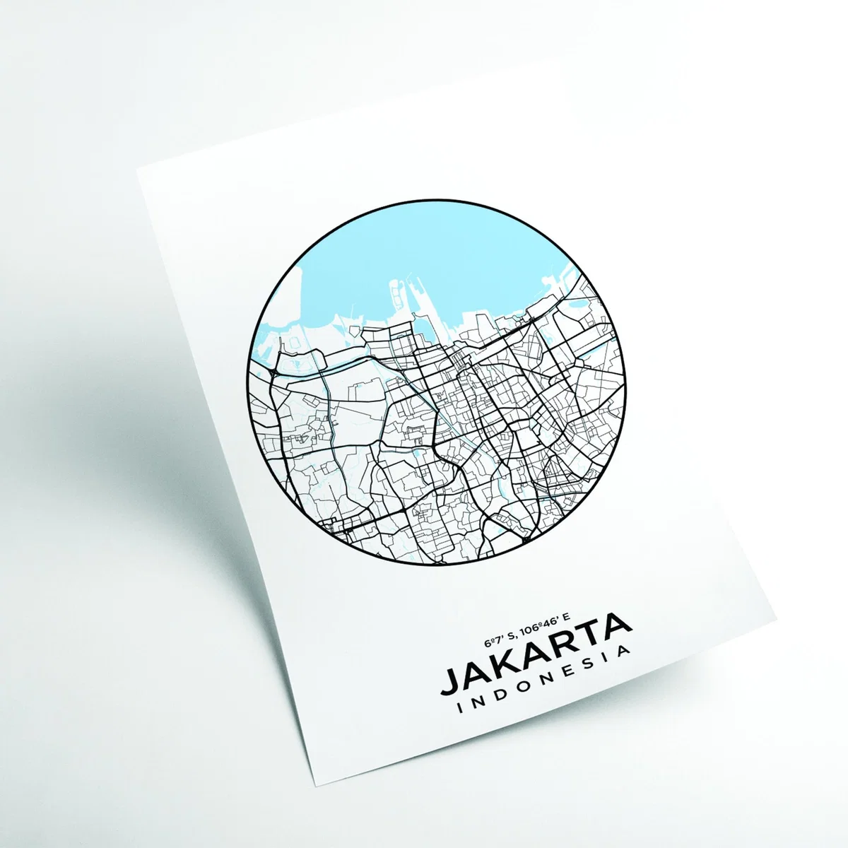 Blue Map Of Jakarta Large Stanley Print House – image 2