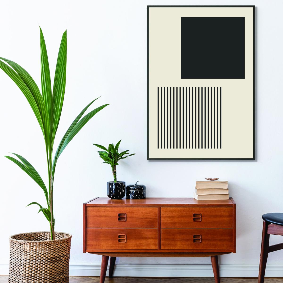 Black Geometric Squares #1 A2 420 X 594Mm Stanley Print House – image 3