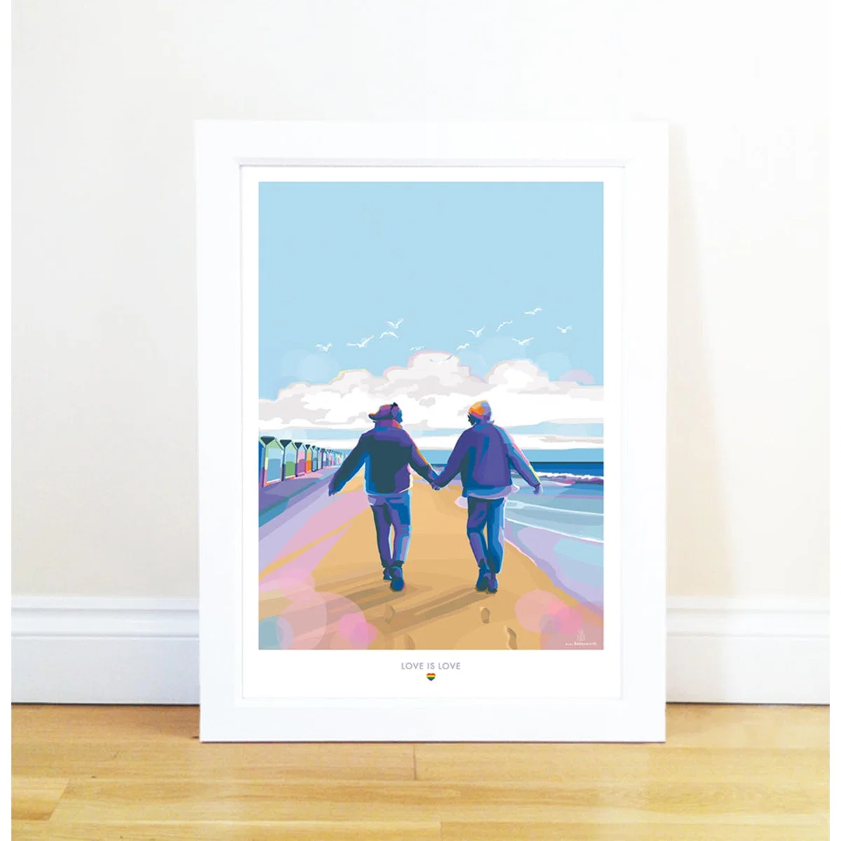 Love Is Love 🌈 Vintage Style Quote Print | A4 | 210 X 297Mm | Becky Bettesworth – image 2