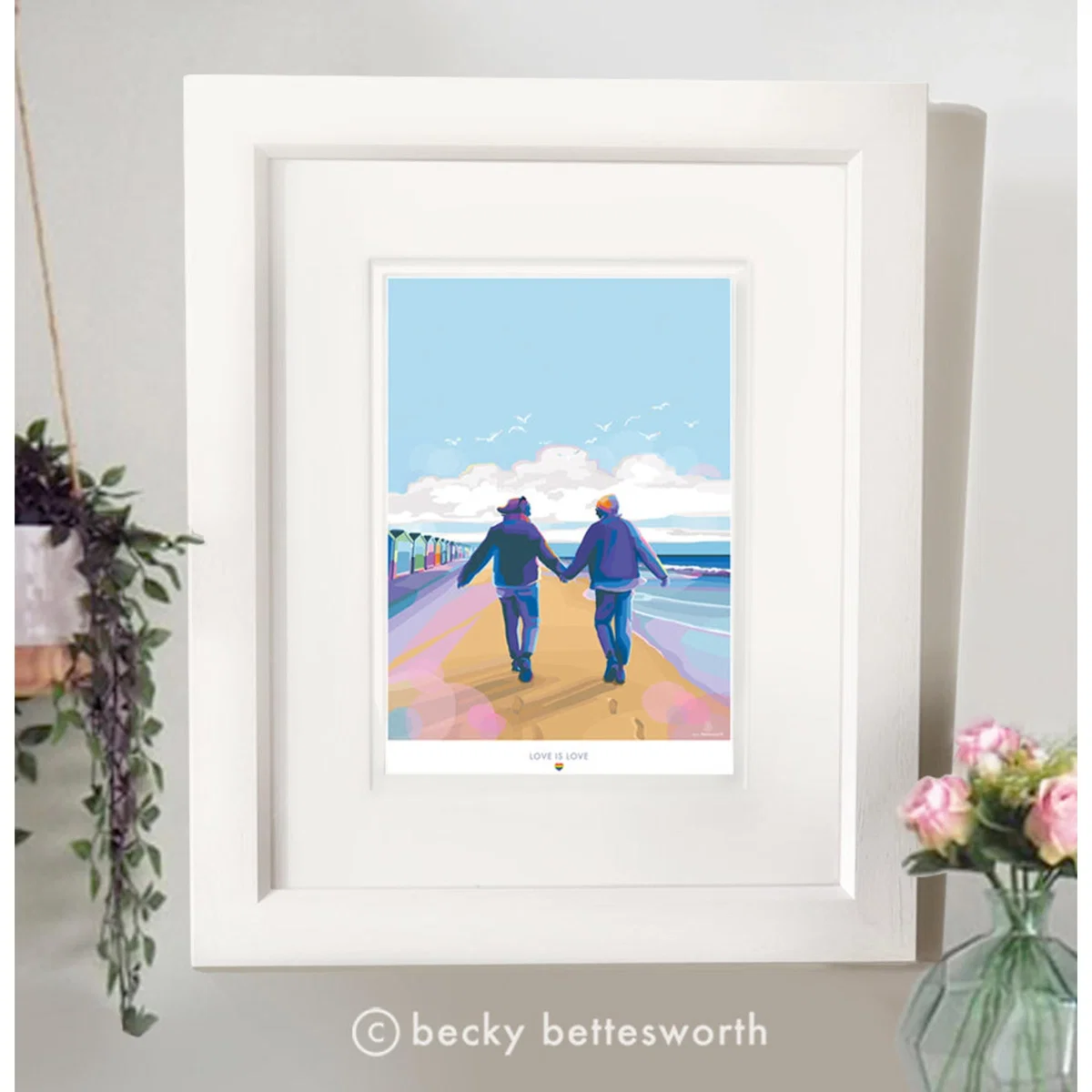 Love Is Love 🌈 Vintage Style Quote Print | A4 | 210 X 297Mm | Becky Bettesworth – image 3