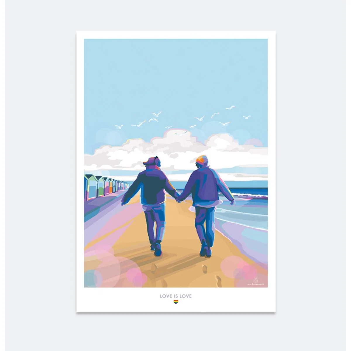 Love Is Love 🌈 Vintage Style Quote Print | A4 | 210 X 297Mm | Becky Bettesworth – image 4