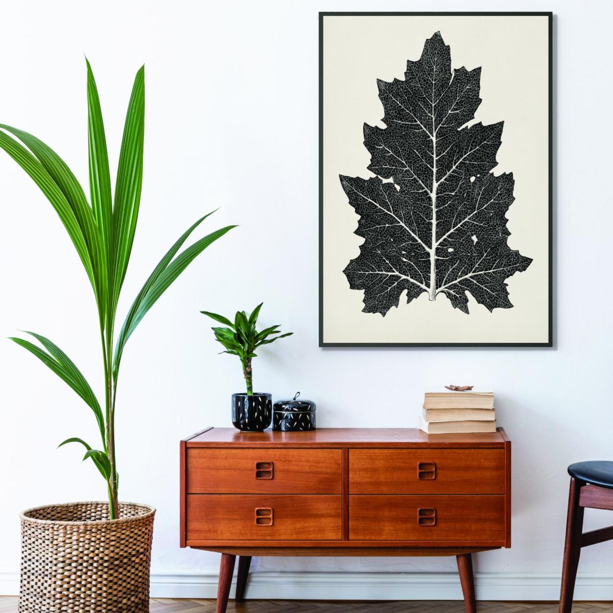 Black Vintage Leaf A1 594 X 841Mm Stanley Print House – image 3