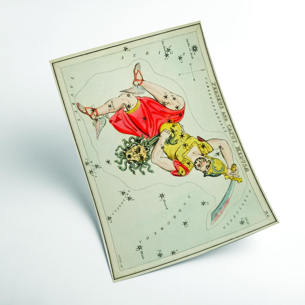 Astronomical Chart Illustration Of The Perseus And The Caput Medusae A4 210 X 297Mm Stanley Print House – image 2
