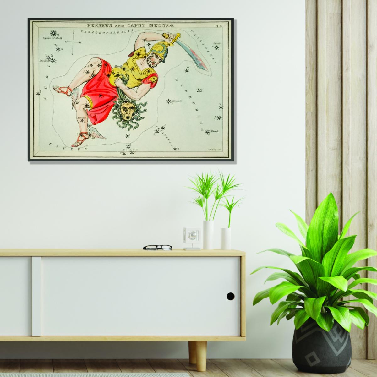 Astronomical Chart Illustration Of The Perseus And The Caput Medusae A4 210 X 297Mm Stanley Print House – image 3