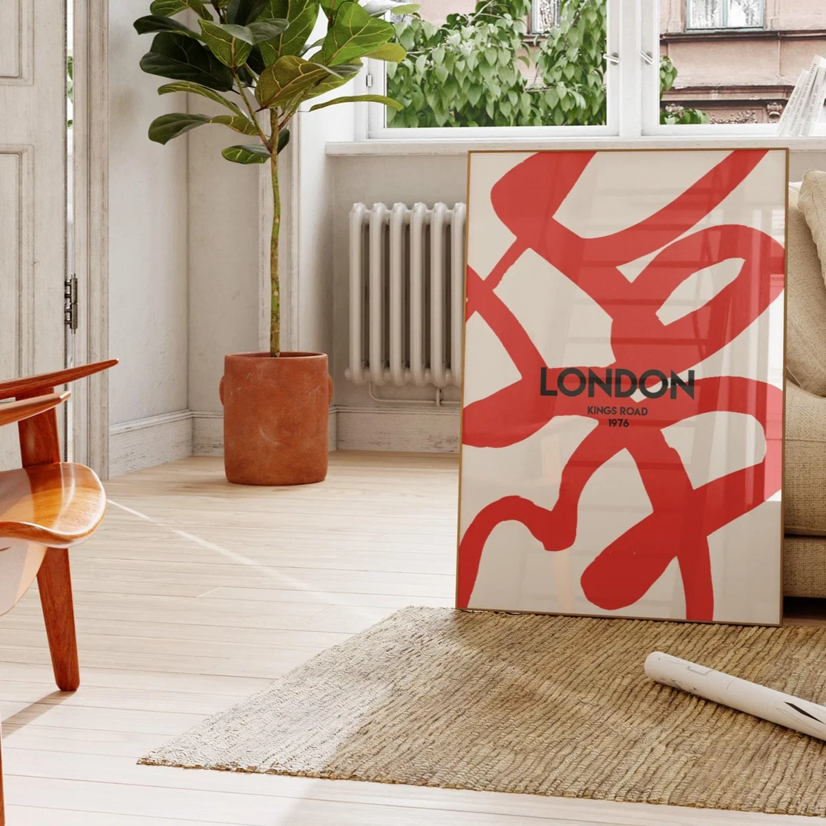 Red Exclusive London Abstract Giclée Art Print A3 | A3 | 297 X 420Mm | Fanclub – image 3