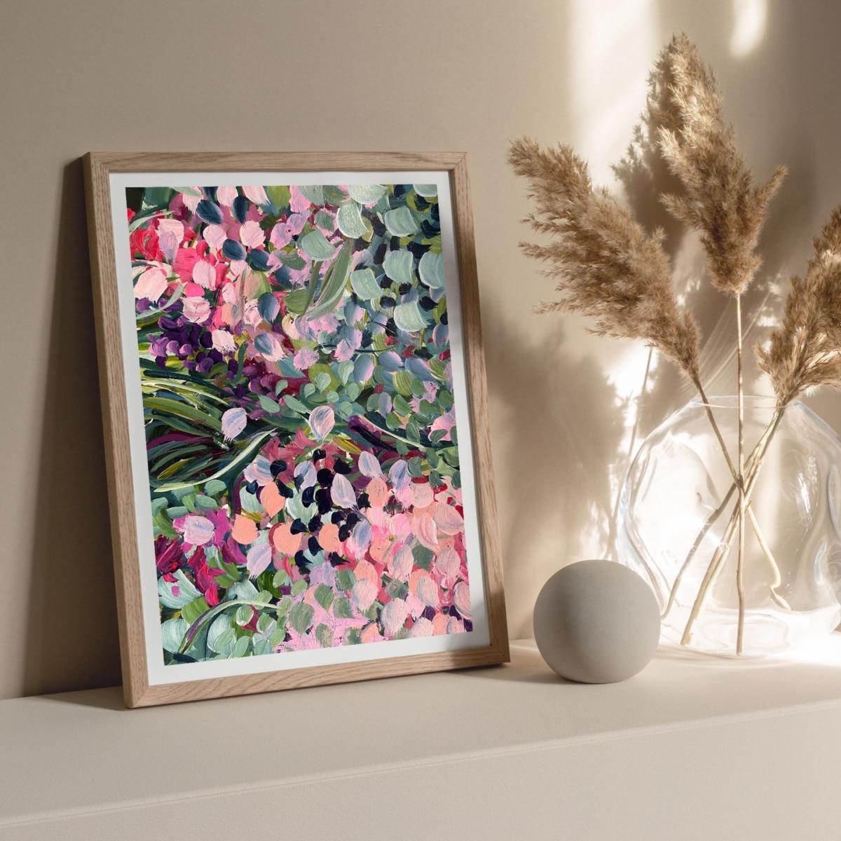 Pink / Purple Violet Wonder - Abstract Floral Print Jessica Slack Studio – image 2