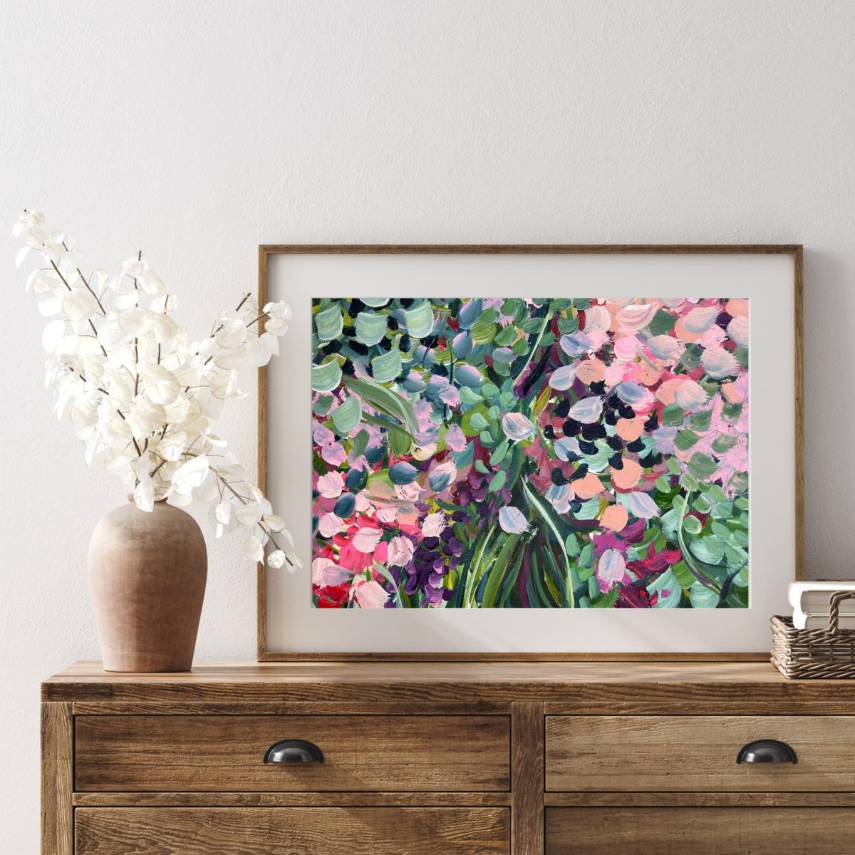 Pink / Purple Violet Wonder - Abstract Floral Print Jessica Slack Studio – image 4
