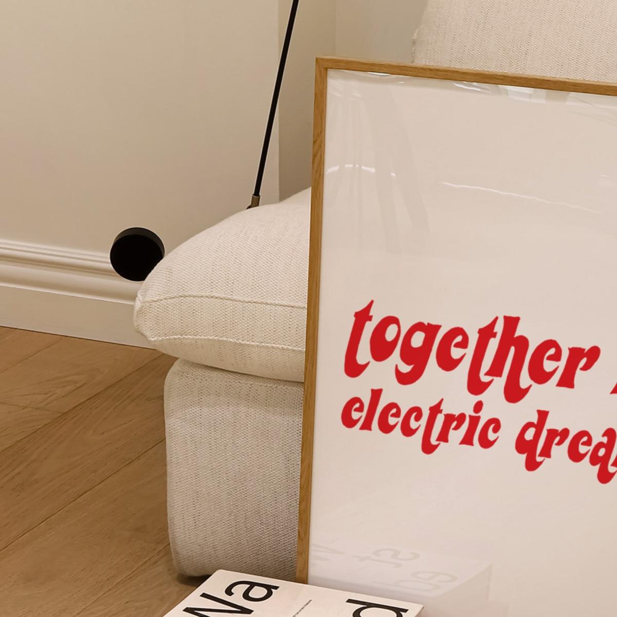 Red / White Together In Electric Dreams Retro Giclée Art Print A3 297 X 420Mm Fanclub – image 2