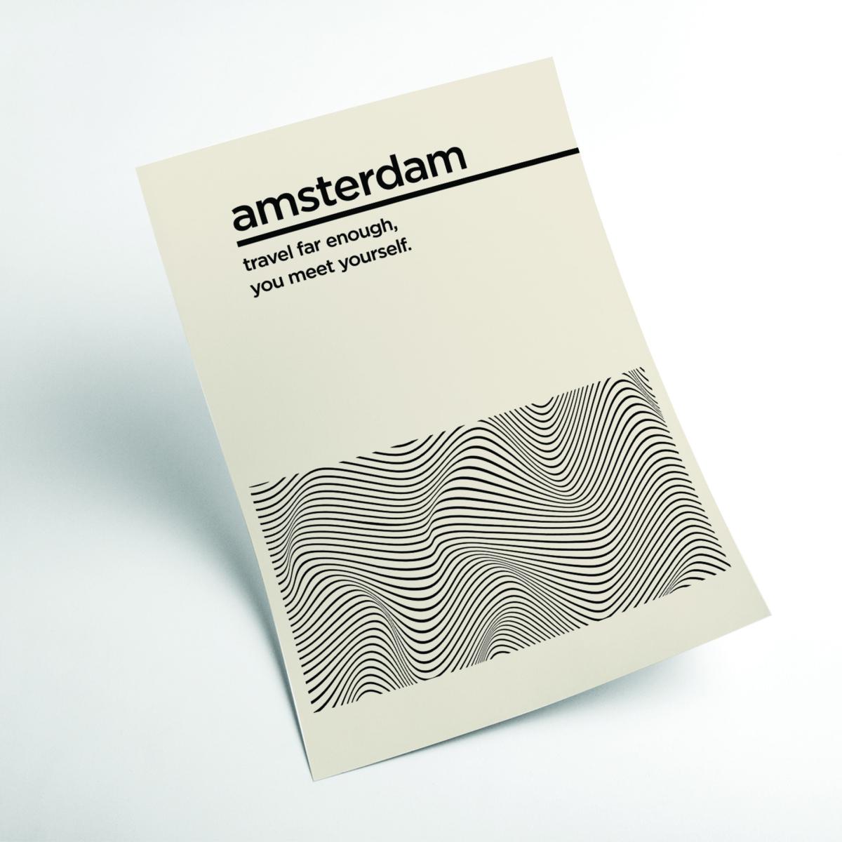 Neutrals Amsterdam Travel A1 594 X 841Mm Stanley Print House – image 2