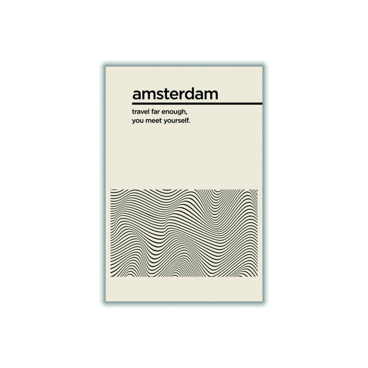 Neutrals Amsterdam Travel A1 594 X 841Mm Stanley Print House – image 1
