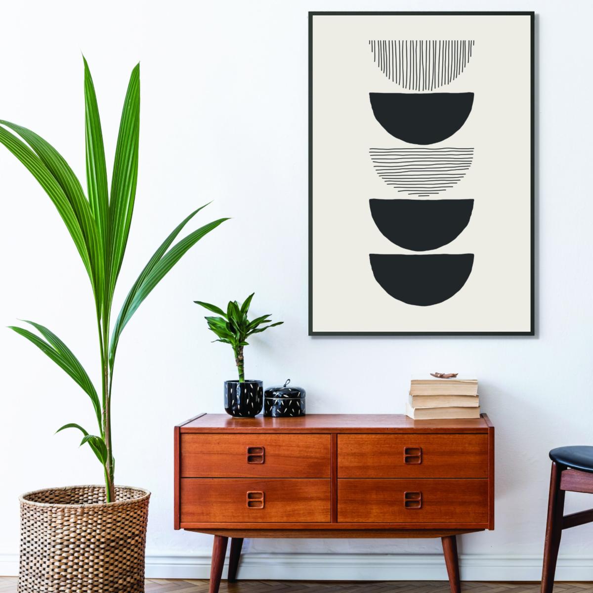 Black Circles And Lines #1 A4 210 X 297Mm Stanley Print House – image 3