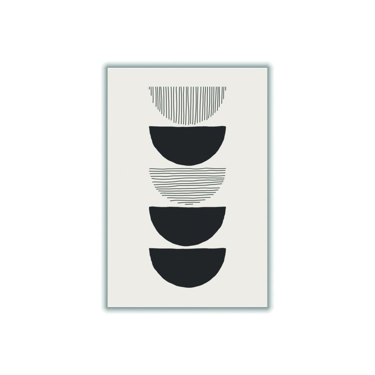 Black Circles And Lines #1 A4 210 X 297Mm Stanley Print House – image 1