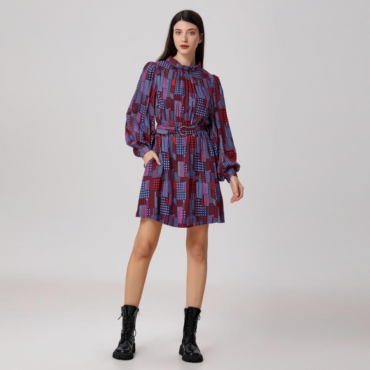 Women's Graphic Print Short Blouse-Dress | Medium | Smart and Joy – image 3