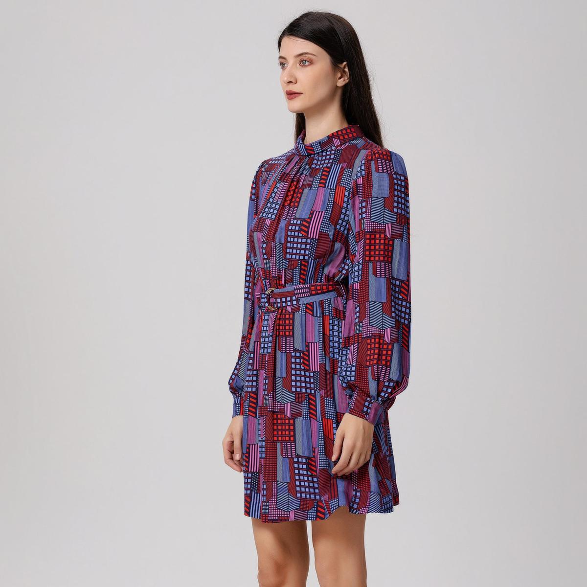 Women's Graphic Print Short Blouse-Dress | Medium | Smart and Joy – image 4