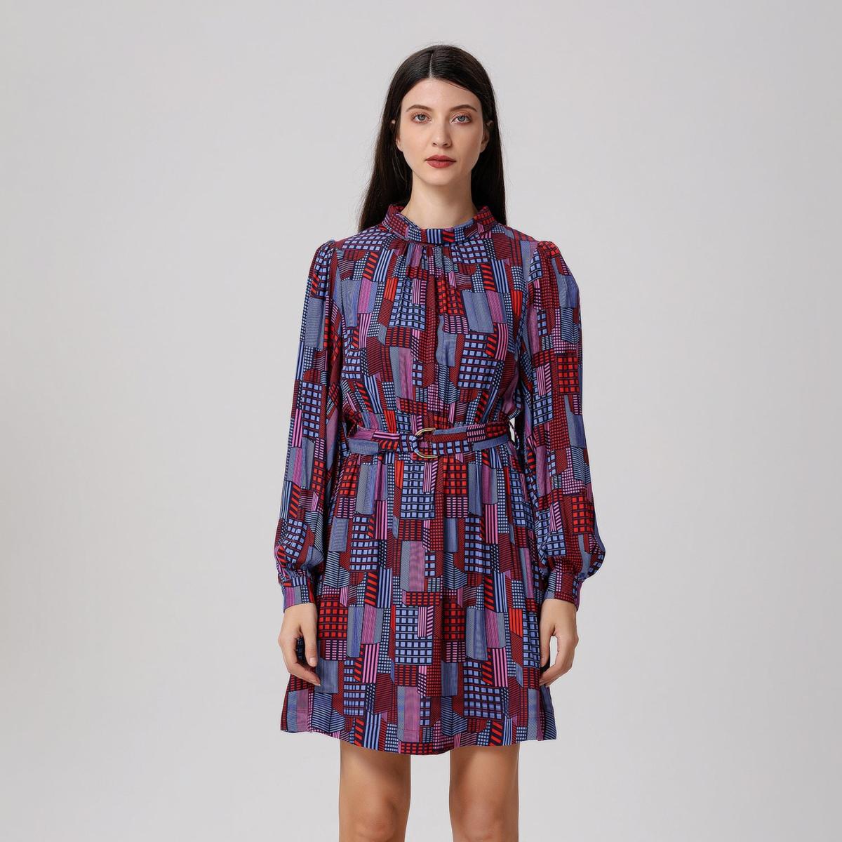 Women's Graphic Print Short Blouse-Dress | Medium | Smart and Joy – image 5