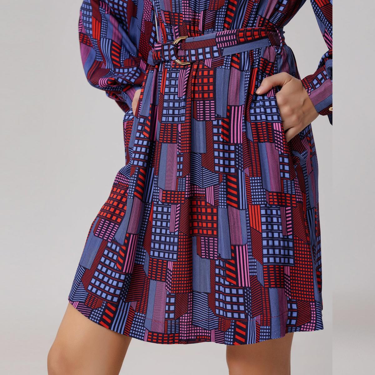 Women's Graphic Print Short Blouse-Dress | Medium | Smart and Joy – image 8