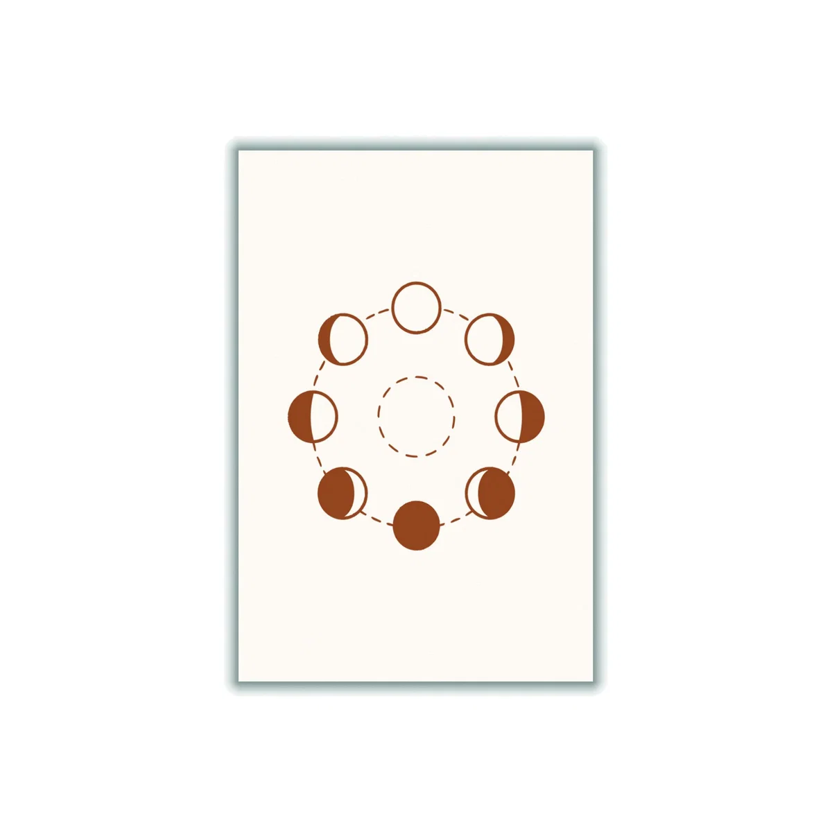 Brown Everything Goes In Cycles A3 297 X 420Mm Stanley Print House – image 1