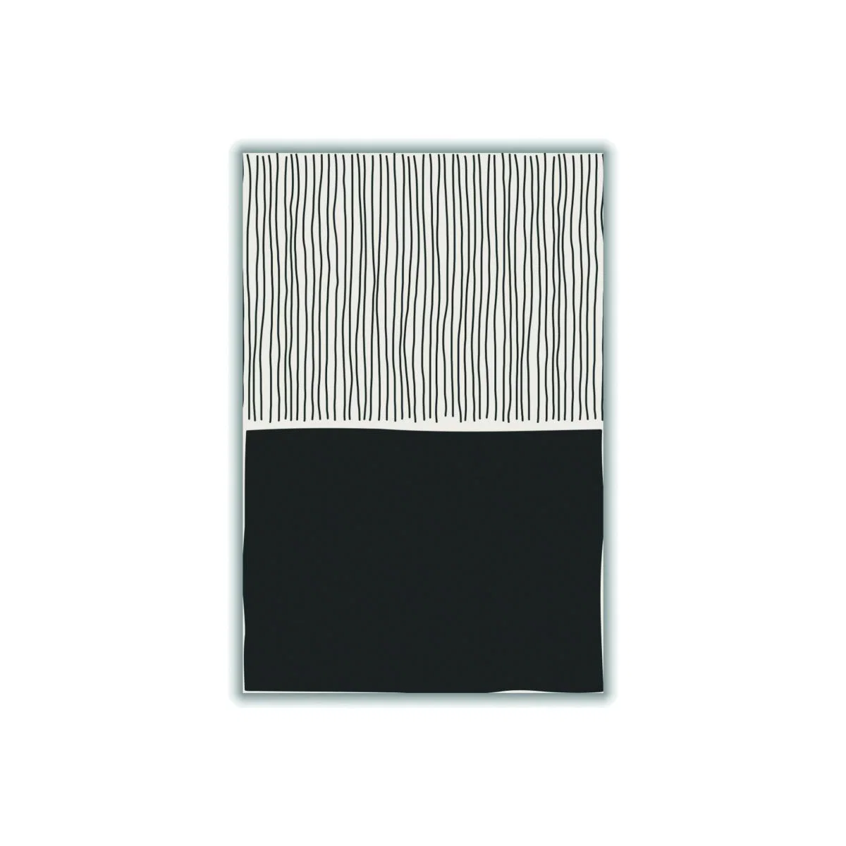 Black Minimal Line Vibes #8 Extra Small Stanley Print House – image 1