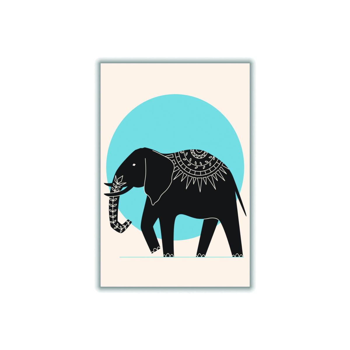 Blue Elephant Moonlight A2 420 X 594Mm Stanley Print House – image 1