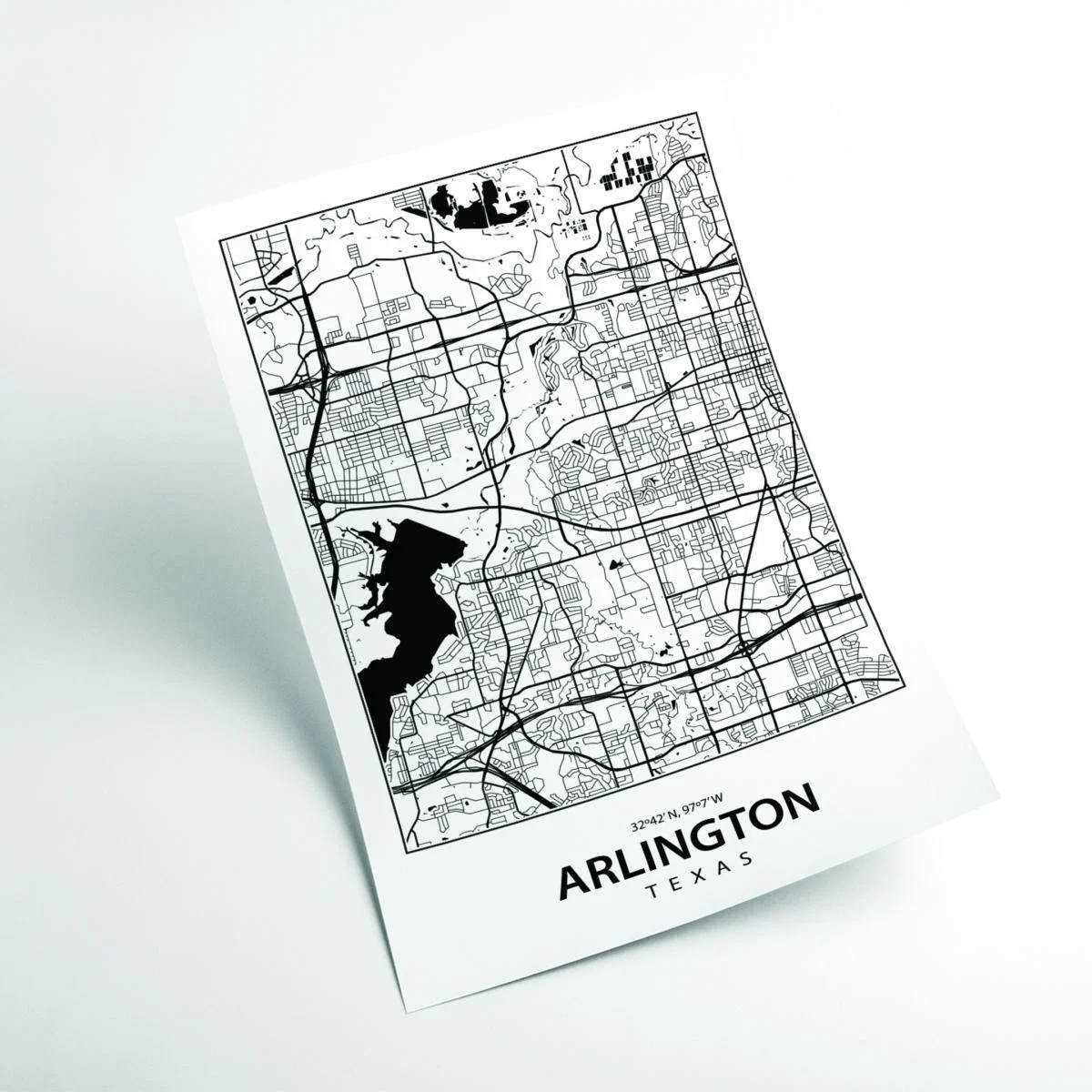 Black Map Of Arlington Xxs Stanley Print House – image 2