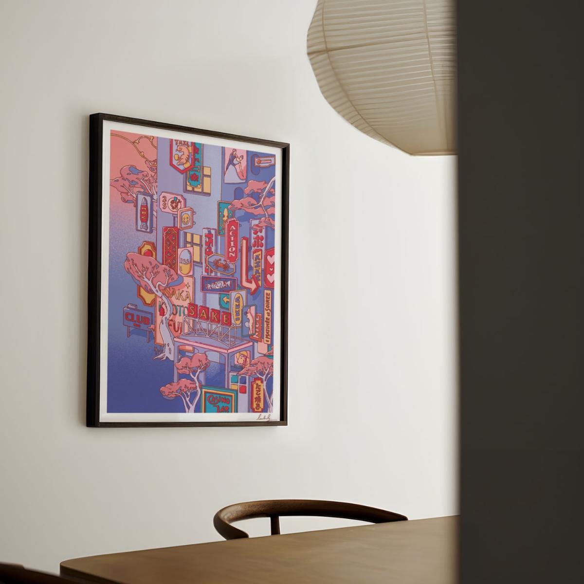 Blue / Pink / Purple Forest Of Consumables Two - Giclee Fine Art Print - Small | A3 | 297 X 420Mm | East Side Studio London – image 3