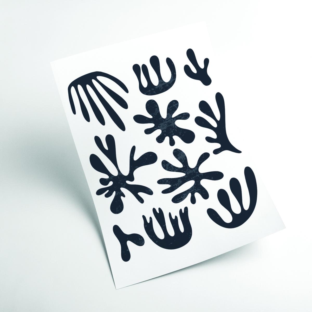 Black Minimal Abstract Algae I A2 420 X 594Mm Stanley Print House – image 2