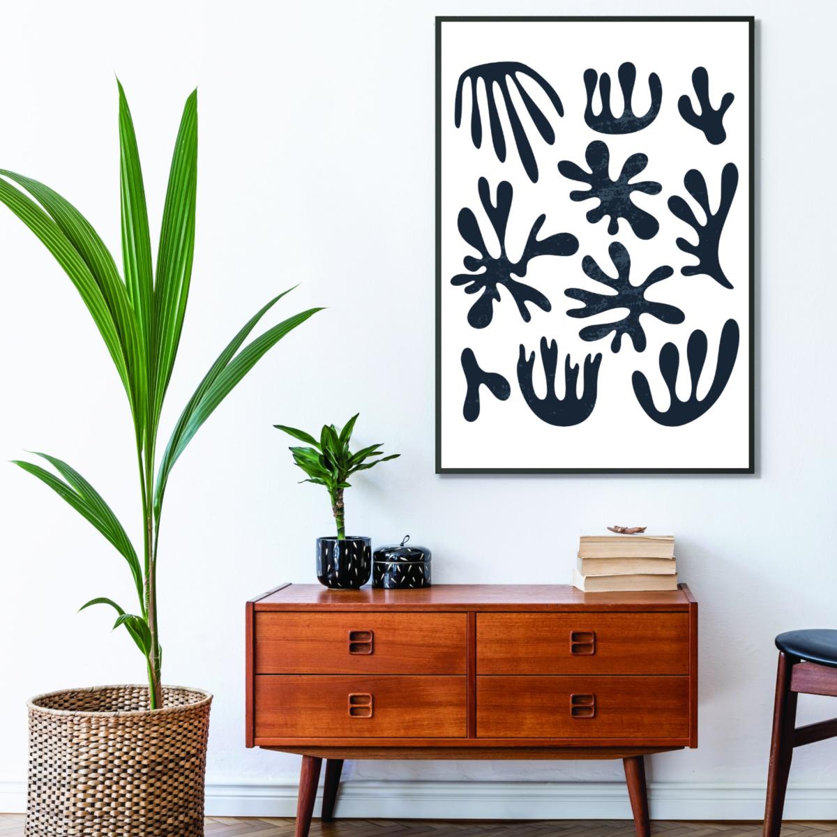Black Minimal Abstract Algae I A2 420 X 594Mm Stanley Print House – image 3