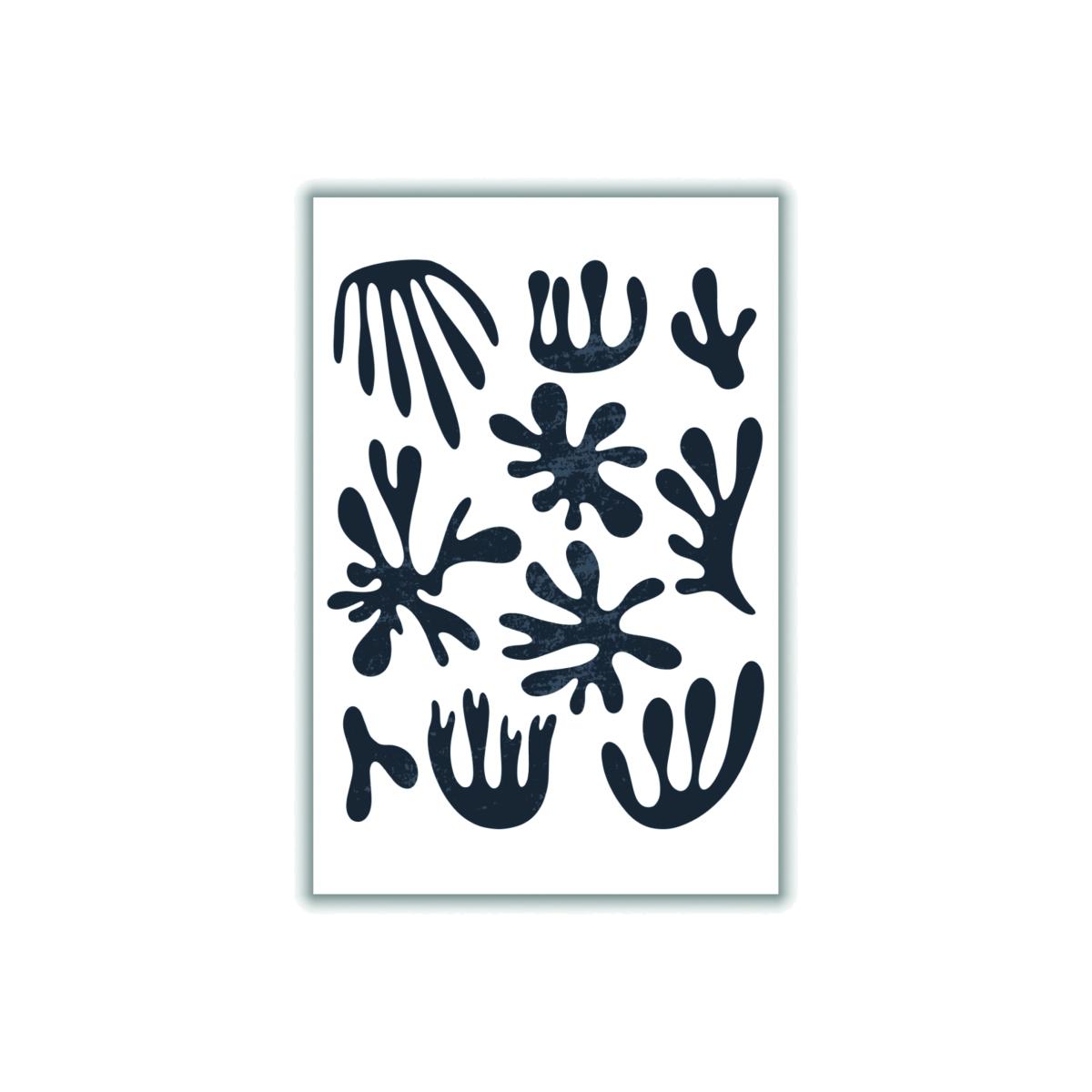 Black Minimal Abstract Algae I A2 420 X 594Mm Stanley Print House – image 1