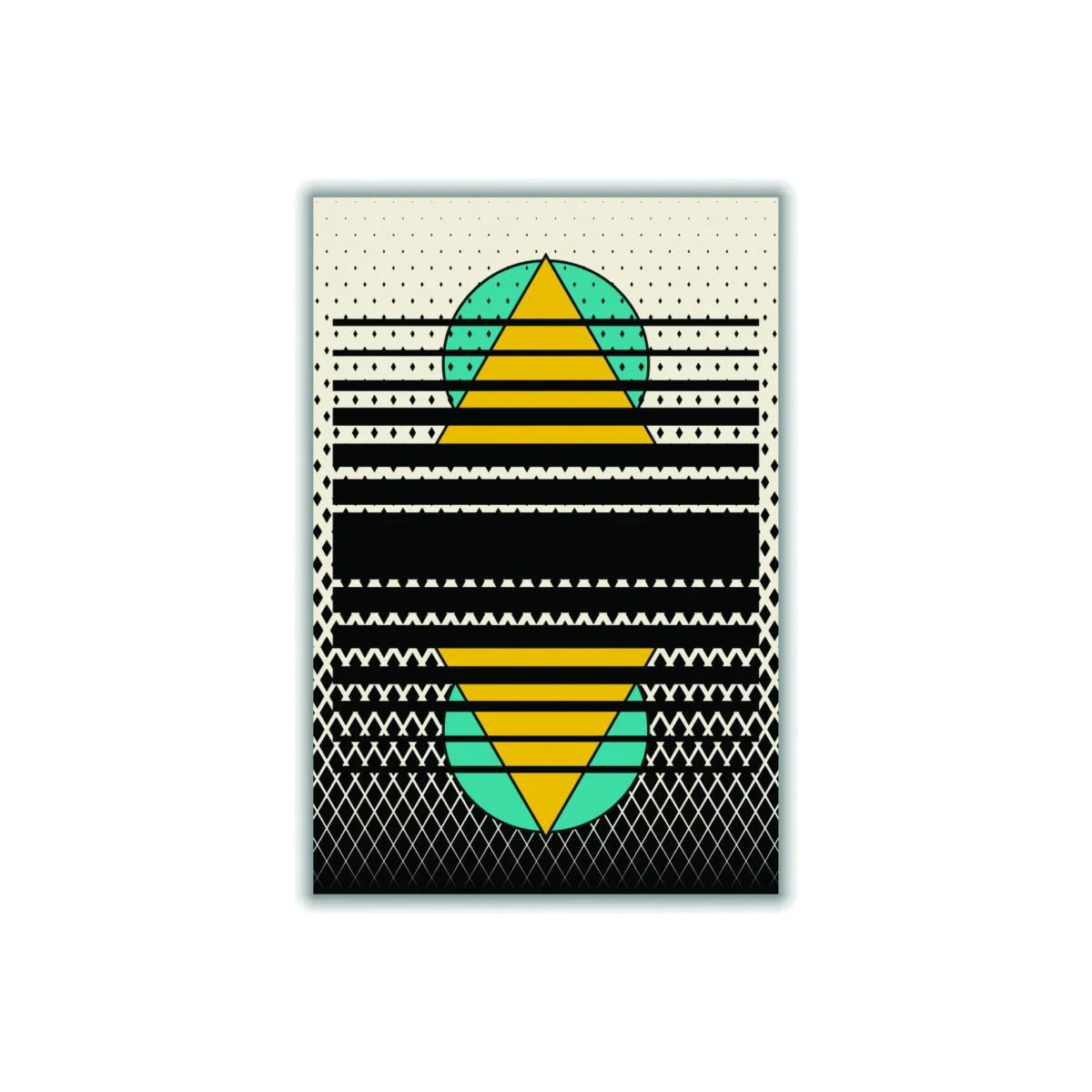 Geometric Suns Pattern A2 420 X 594Mm Stanley Print House – image 1