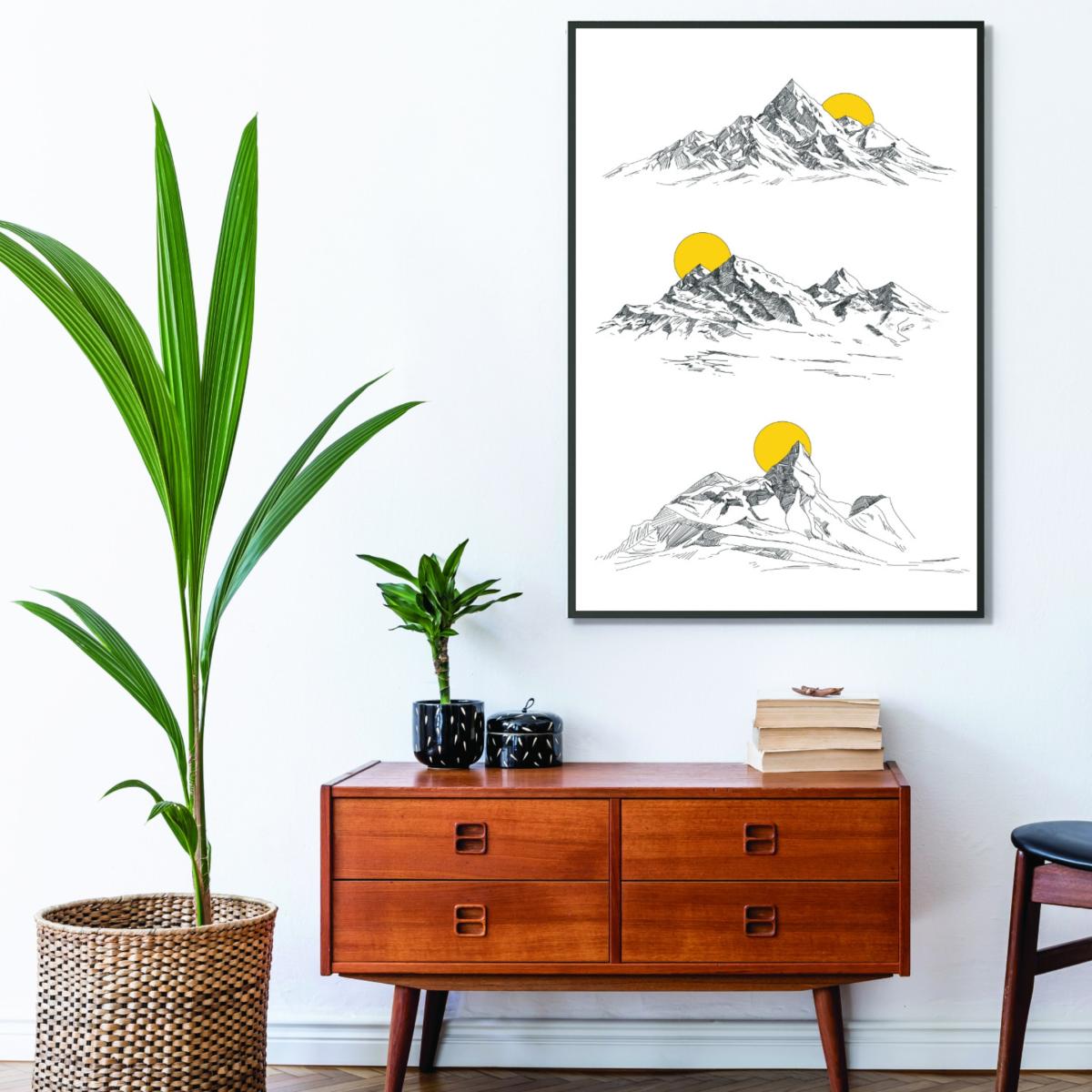 Grey Sunny Mountains A1 594 X 841Mm Stanley Print House – image 3