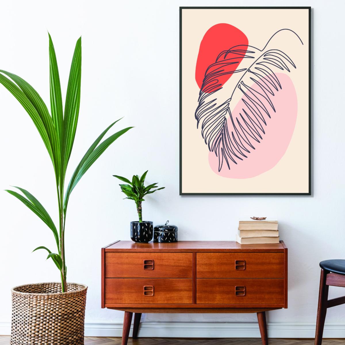 Red Abstract Botanical 2 A2 420 X 594Mm Stanley Print House – image 3