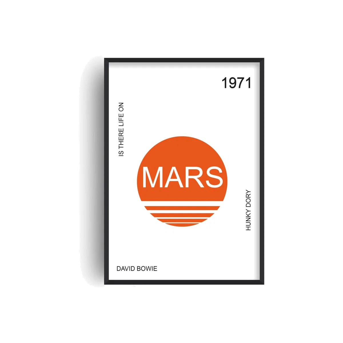 Red Life On Mars David Bowie Retro Giclée Art Print A3 297 X 420Mm Fanclub – image 1