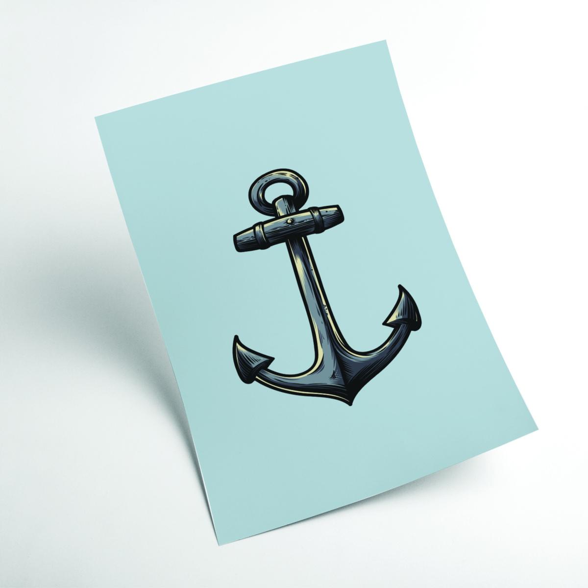 Grey Ship's Anchor Large Stanley Print House – image 2