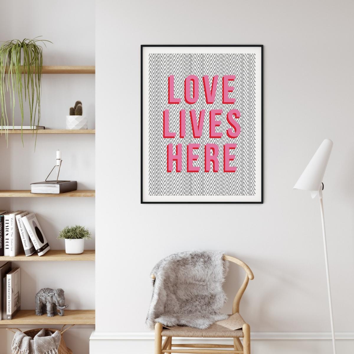 Pink / Purple Love Lives Here The Native State – image 2