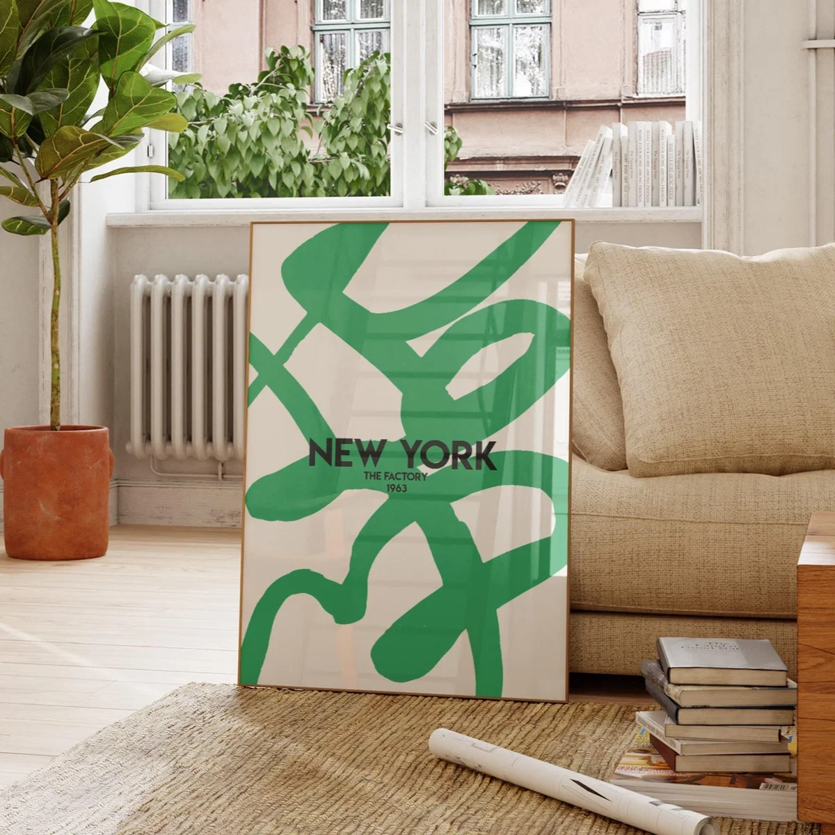 Green Exclusive New York Abstract Giclée Art Print A3 | A3 | 297 X 420Mm | Fanclub – image 3