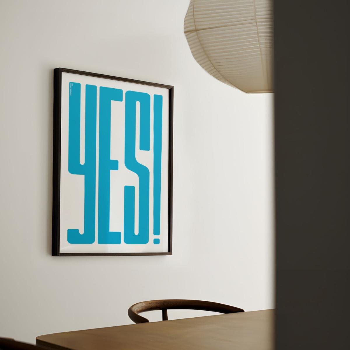 Yes! Sky Blue - Giclee Fine Art Print - Large | A2 | 420 X 594Mm | East Side Studio London – image 2