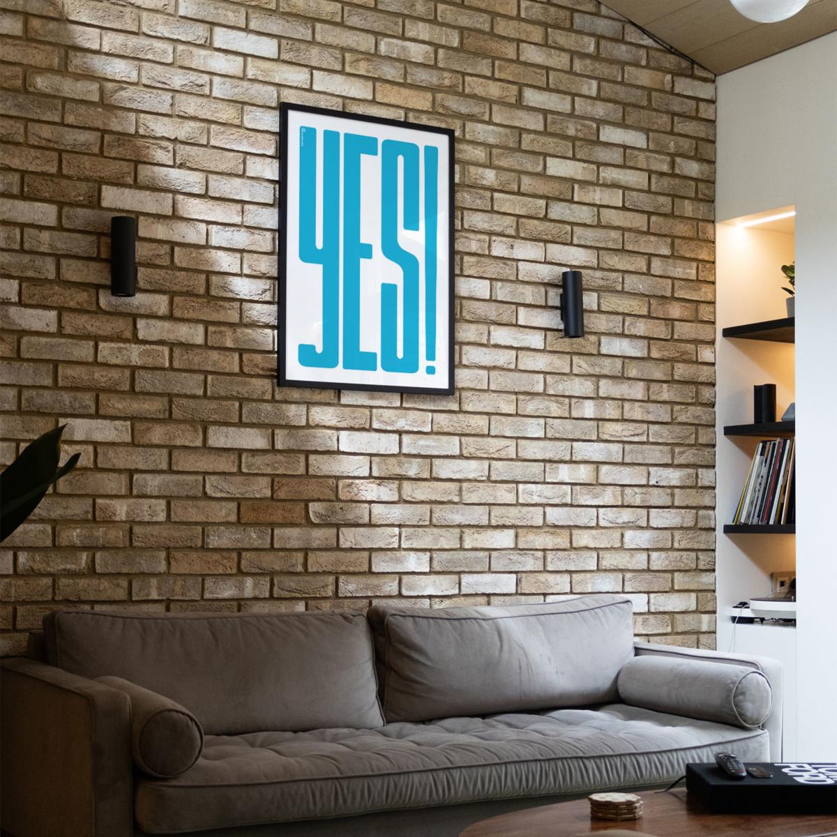 Yes! Sky Blue - Giclee Fine Art Print - Large | A2 | 420 X 594Mm | East Side Studio London – image 3