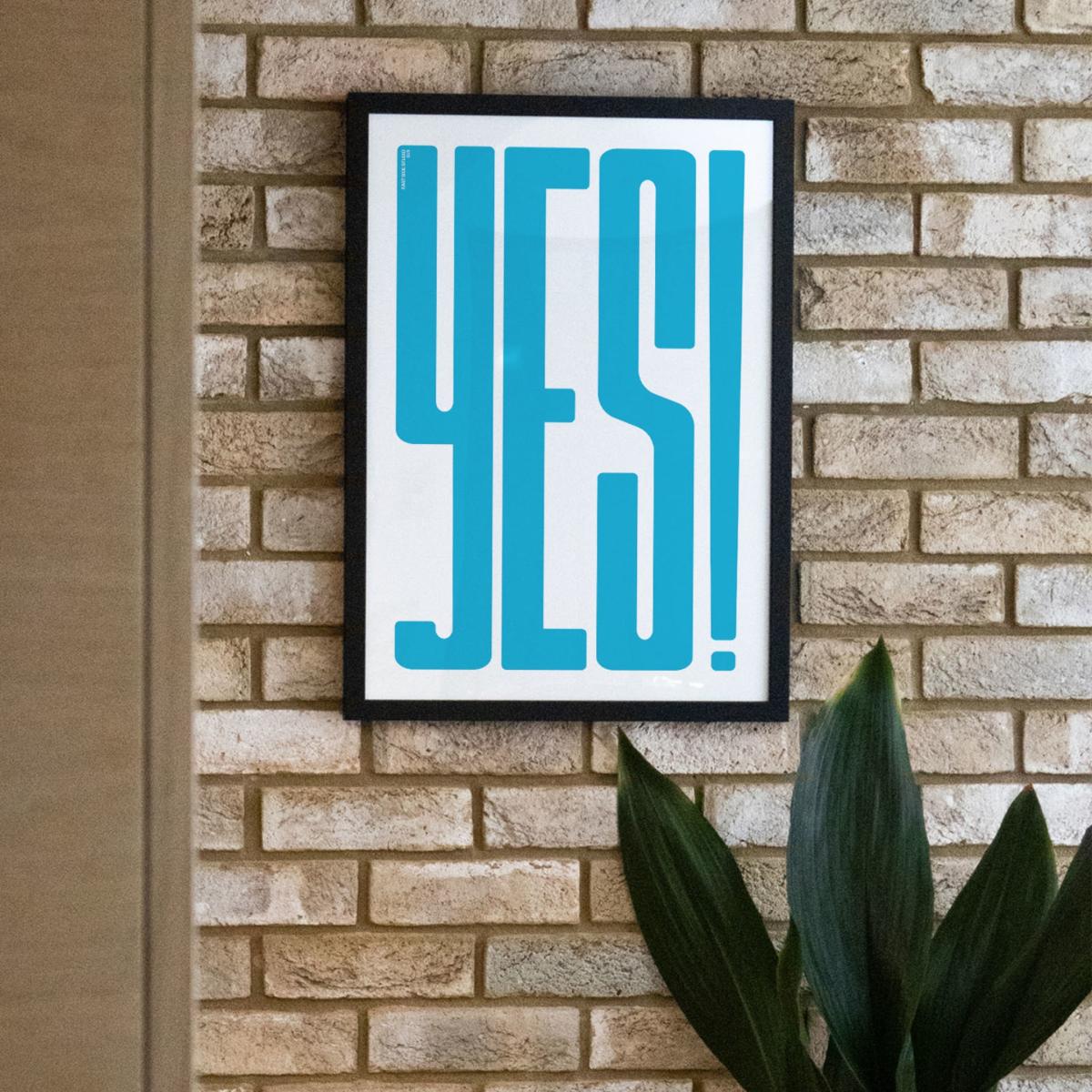 Yes! Sky Blue - Giclee Fine Art Print - Large | A2 | 420 X 594Mm | East Side Studio London – image 4