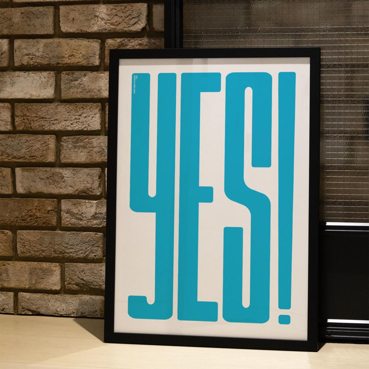 Yes! Sky Blue - Giclee Fine Art Print - Large | A2 | 420 X 594Mm | East Side Studio London – image 5